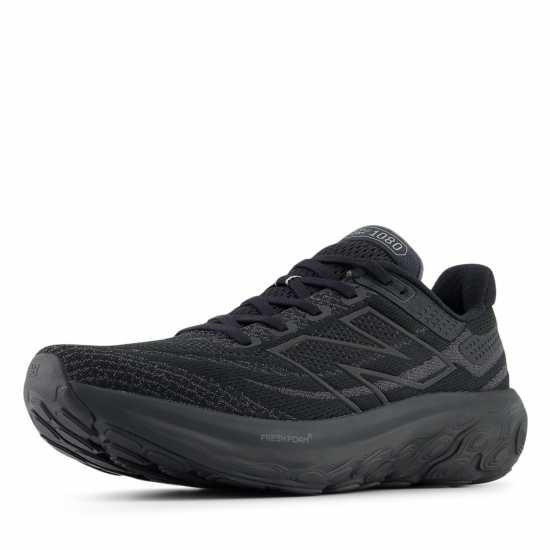 New Balance Мъжки Маратонки За Бягане Fresh Foam X 1080 V13 Mens Running Shoes Трикратно черно Мъжки маратонки за бягане