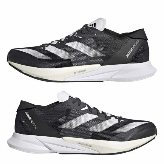 Adidas Мъжки Маратонки За Бягане Adizero Adios 8 Mens Running Shoes Черно/Бяло Мъжки високи кецове