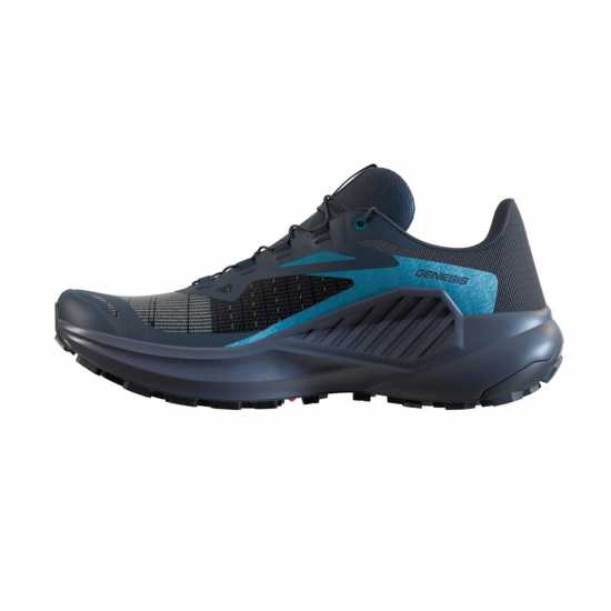 Salomon Мъжки Маратонки Бягане По Пътеки Genesis Mens Trail Running Shoes Въглероден/Син Мъжки туристически обувки