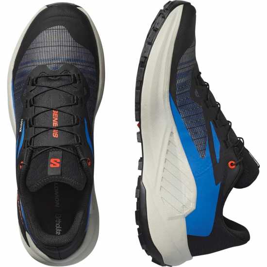 Salomon Мъжки Маратонки Бягане По Пътеки Genesis Mens Trail Running Shoes Черно/Синьо Атлетика