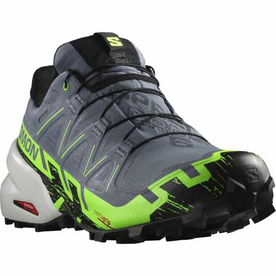 Salomon Speedcross 6 GoreTex Men's Trail Running Shoes Flint/Green Мъжки туристически обувки