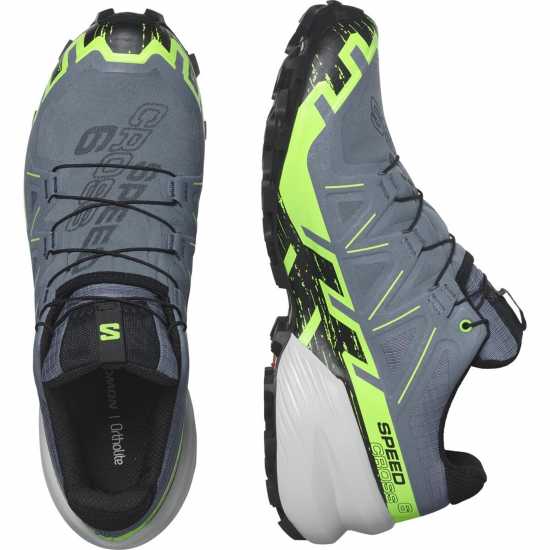 Salomon Speedcross 6 GoreTex Men's Trail Running Shoes Flint/Green Мъжки туристически обувки