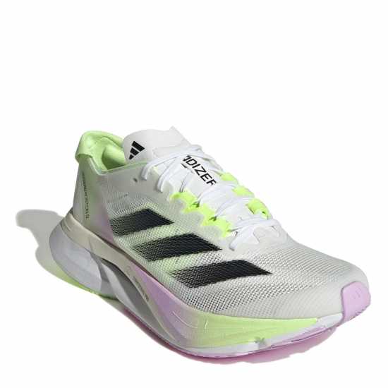 Adidas Мъжки Маратонки За Бягане Adizero Boston 12 Womens Running Shoes Бяло/Зелено 