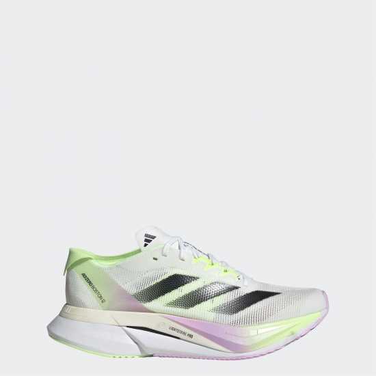 Adidas Мъжки Маратонки За Бягане Adizero Boston 12 Womens Running Shoes Бяло/Зелено 