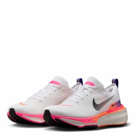 Nike Мъжки Маратонки За Бягане Zoomx Invincible 3 Flyknit Womens Running Shoes Бяло/Манго Атлетика