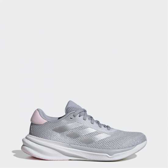 Adidas Мъжки Маратонки За Бягане Supernova Stride Womens Running Shoes Хало Сребърно Маратонки с висок свод