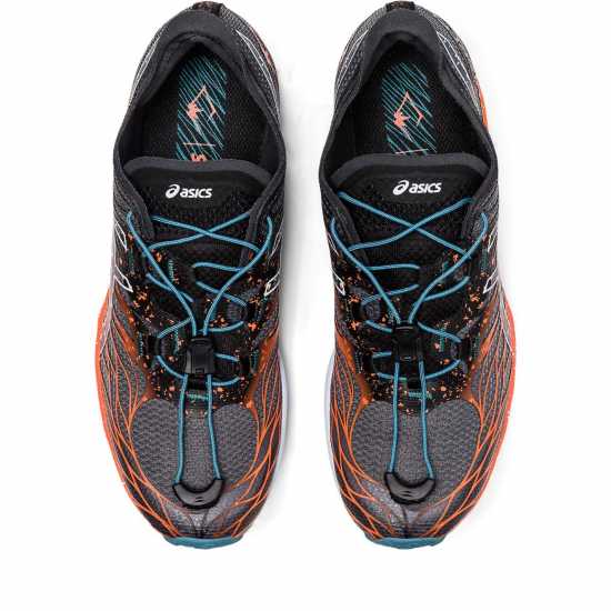 Asics Мъжки Маратонки Бягане По Пътеки Fuji Speed Mens Trail Running Shoes Черно/Оранжево Дамски туристически обувки