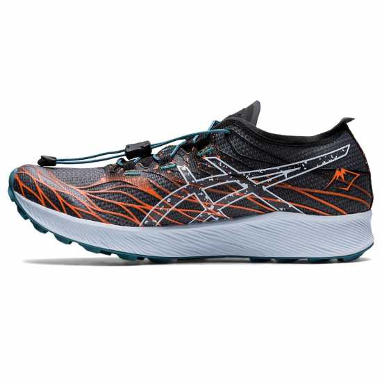 Asics Мъжки Маратонки Бягане По Пътеки Fuji Speed Mens Trail Running Shoes Черно/Оранжево Дамски туристически обувки