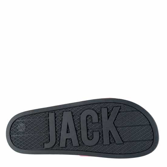 Jack Wills Logo Sliders Розово/Тъмно синьо Дамски сандали и джапанки