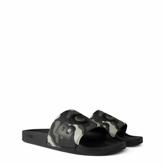 Hugo Boss Boss Aryeh Sliders Green Camo 341 Мъжки сандали и джапанки