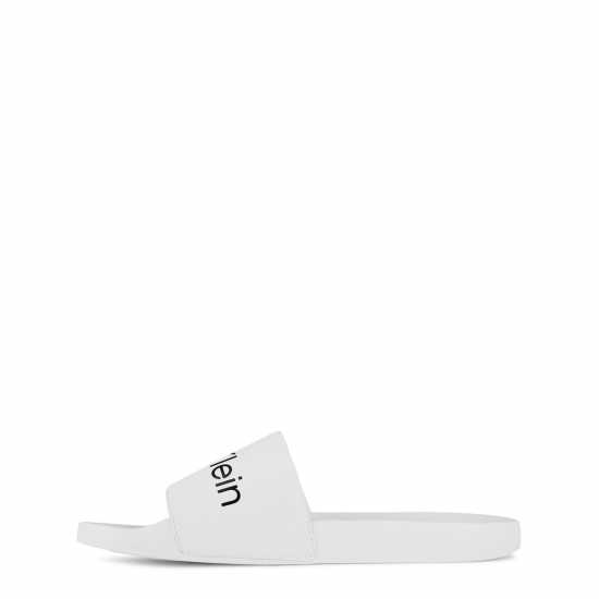 Calvin Klein Logo Sliders Бяло/Черно Мъжки сандали и джапанки