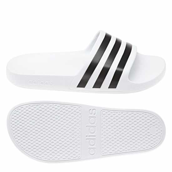 Adidas Adilette Aqua Slide Mens White/Black Мъжки сандали и джапанки