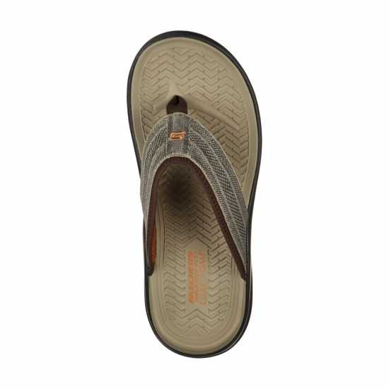 Skechers Мъжки Сандали Sargo - Point Vista Flat Sandals Mens Светло кафяво 