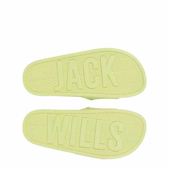 Jack Wills Logo Slider Меко лимон Дамски сандали и джапанки