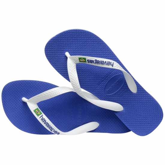 Havaianas Hav. Brasil Logo Black/black 29/30 Морско синьо Детски сандали и джапанки