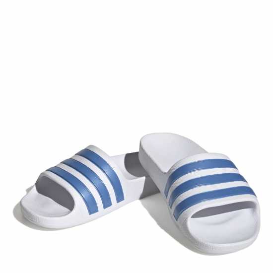 Adidas Adilette Aqua Slide Boys White/Blue Детски сандали и джапанки