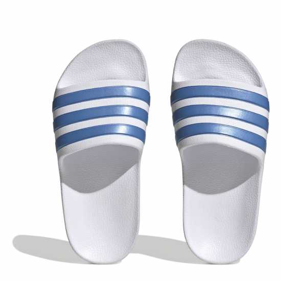 Adidas Adilette Aqua Slide Boys White/Blue Детски сандали и джапанки