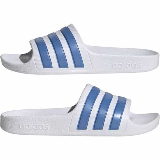 Adidas Adilette Aqua Slide Boys White/Blue Детски сандали и джапанки