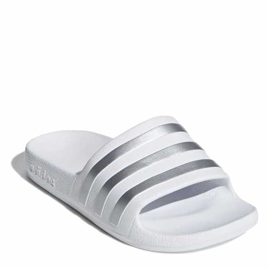 Adidas Adilette Aqua Slide Boys Бяло/сребро Детски сандали и джапанки