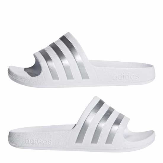 Adidas Adilette Aqua Slide Boys Бяло/сребро Детски сандали и джапанки