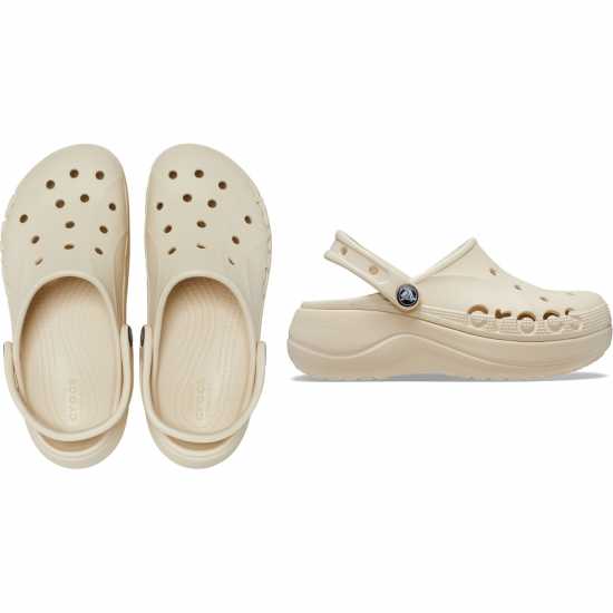 Crocs Baya Platform Clog Womens Зимно бяло 