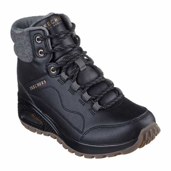 Skechers Здрави Ботуши Duraleather Padded Collar Lace Up S Rugged Boots Womens  