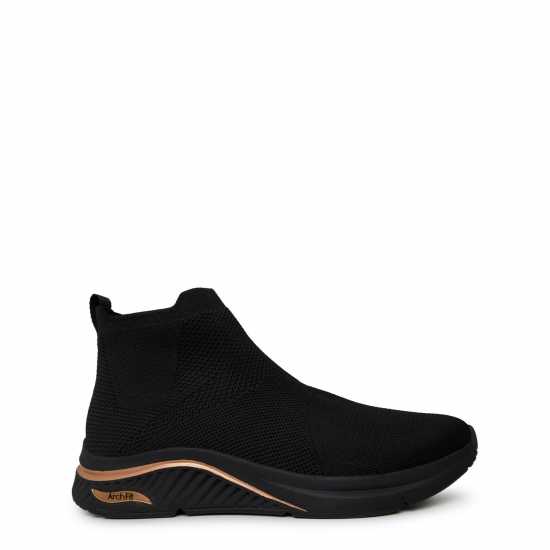 Skechers Ботуши С Топла Подплата Arch Fit S-Miles - Sock Walk Snug Boots Womens  