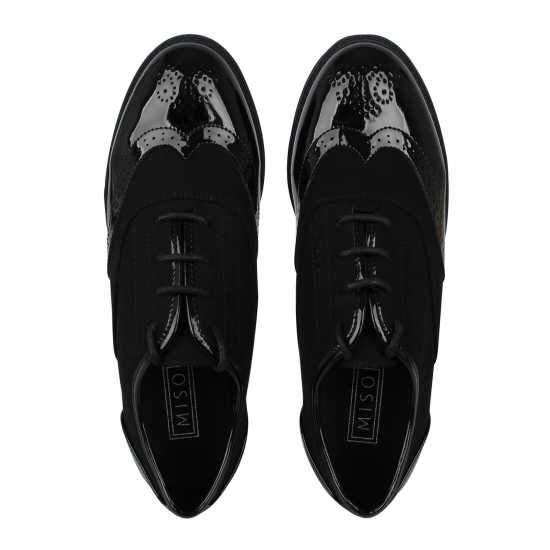 Miso Дамски Обувки Оксфорд Bobbi Ladies Brogues Черен Патент Дамски обувки