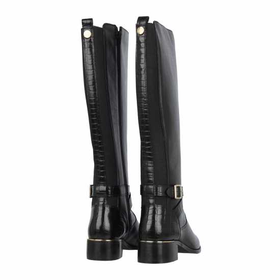 Biba Leather Croc Knee High Boot  