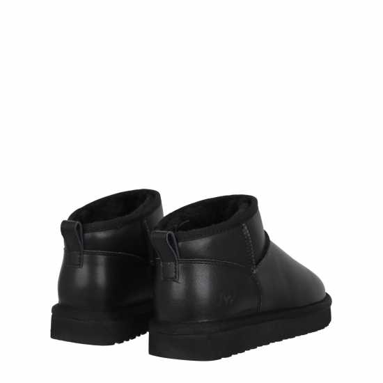 Ботуши С Топла Подплата Jack Wills Low Snug Boots Черна кожа 