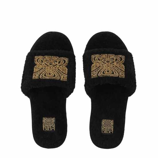 Biba Logo Embellished Slipper  Чехли