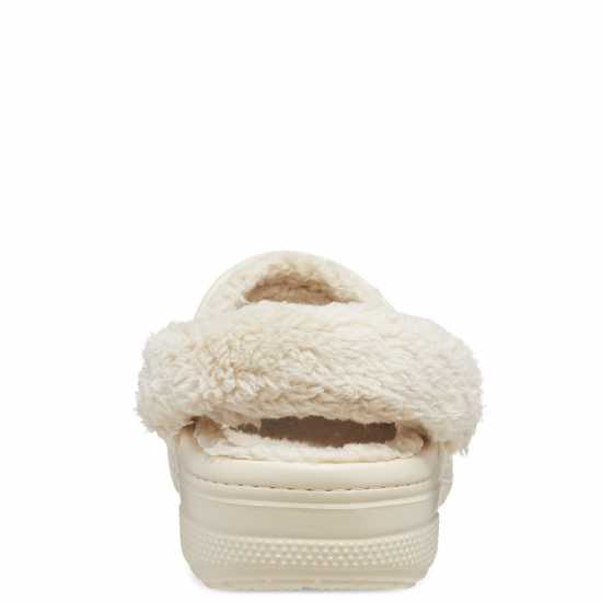 Crocs Baya Lined Fuzz-Strap Clogs Womens Зимно бяло Чехли