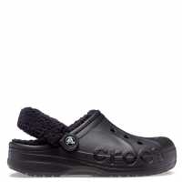 Crocs Baya Lined Fuzz-Strap Clogs Womens Черно Чехли