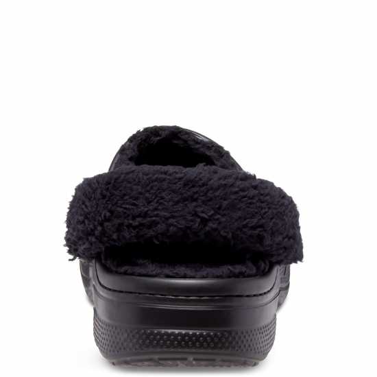 Crocs Baya Lined Fuzz-Strap Clogs Womens Черно Чехли