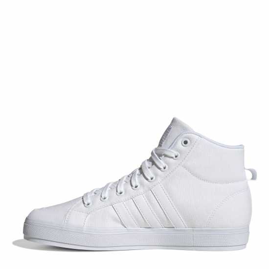 Adidas Bravada 2.0 Lifestyle Skateboarding Canvas Mid-Cut Shoes Mens Три бяло Мъжки текстилни маратонки и платненки