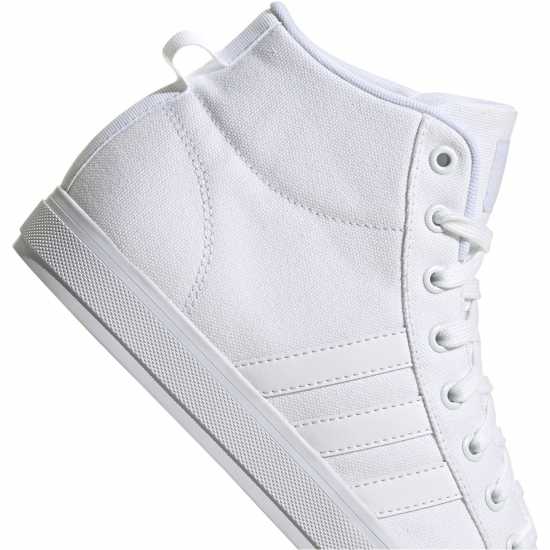 Adidas Bravada 2.0 Lifestyle Skateboarding Canvas Mid-Cut Shoes Mens Три бяло Мъжки текстилни маратонки и платненки