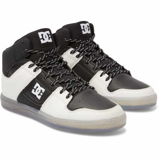 Dc Cure High Top Trainers Mens Черно/Крем Мъжки високи кецове