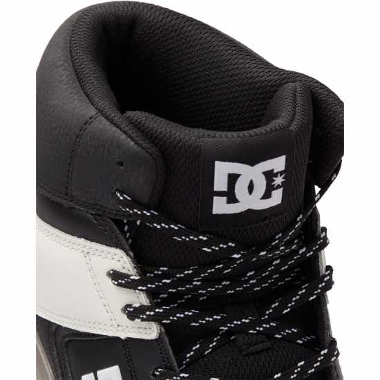 Dc Cure High Top Trainers Mens Черно/Крем Мъжки високи кецове