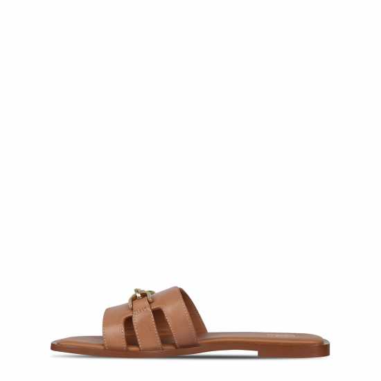 Biba Flat Chain Sandal Кафяво 