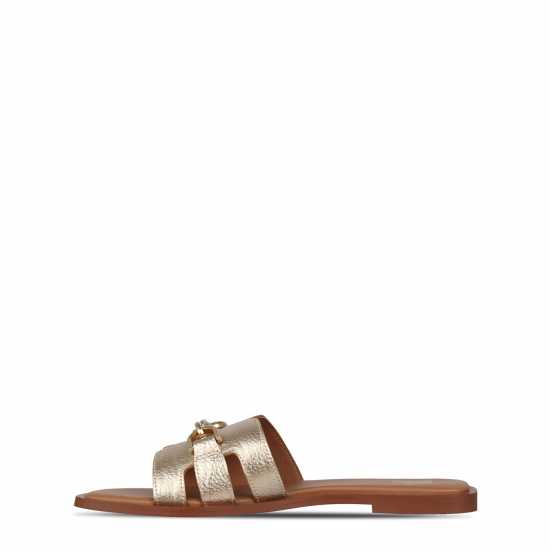 Biba Flat Chain Sandal Златен крокодил 