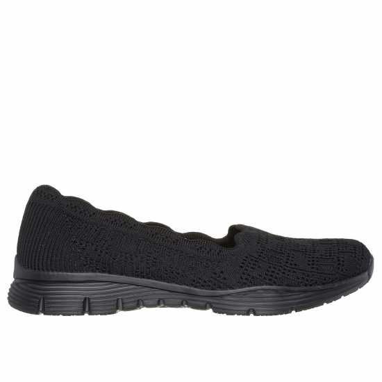 Skechers Open Crochet Knit Loaferw Air-Coole Loafers Womens Черно Кафяво Дамски обувки