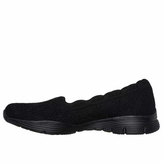 Skechers Open Crochet Knit Loaferw Air-Coole Loafers Womens Черно Кафяво Дамски обувки