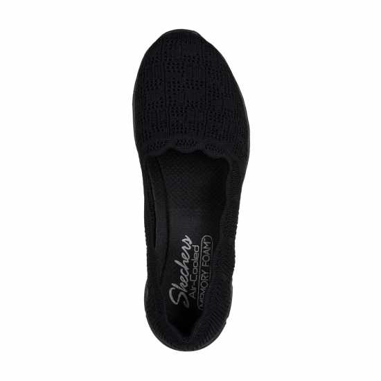 Skechers Open Crochet Knit Loaferw Air-Coole Loafers Womens Черно Кафяво Дамски обувки