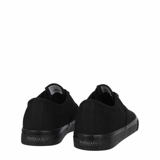 Soulcal Ниски Спортни Обувки Malibu Low Top Trainers Black/Black Мъжки текстилни маратонки и платненки