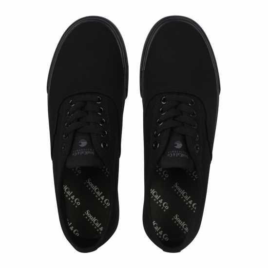 Soulcal Ниски Спортни Обувки Malibu Low Top Trainers Black/Black Мъжки текстилни маратонки и платненки