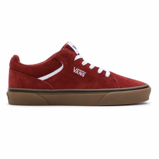 Vans Seldan Trainers Mens Red Мъжки текстилни маратонки и платненки