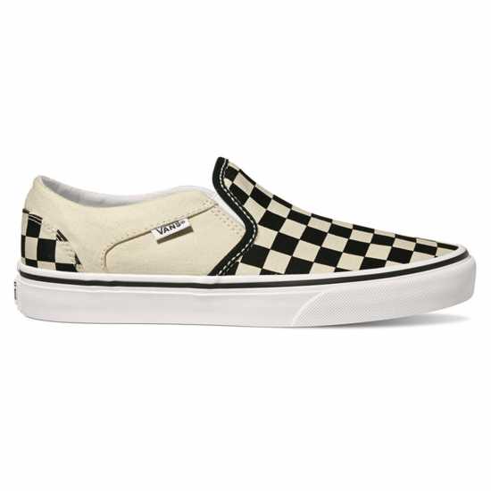 Vans Маратонки Без Връзки Asher Slip On Trainers Womens Chkrbrd Blk/Wht 