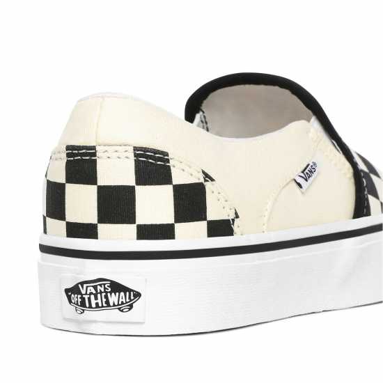 Vans Маратонки Без Връзки Asher Slip On Trainers Womens Chkrbrd Blk/Wht 