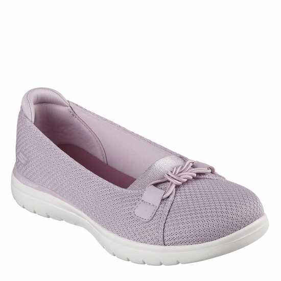 Skechers Mesh Skimmer W Satin Gore & Knot De Canvas Trainers Womens ЛАВ Дамски платненки и гуменки