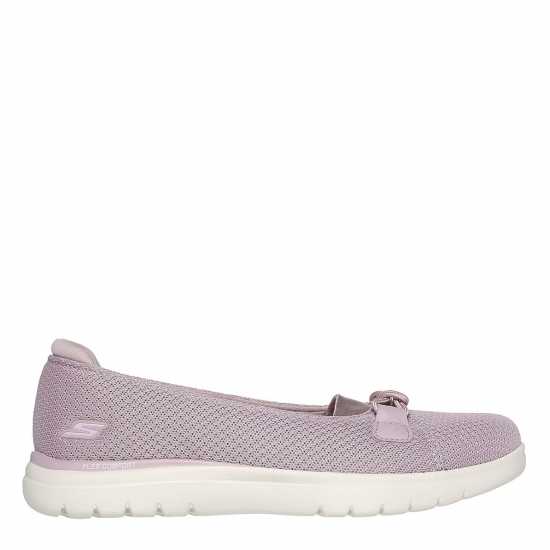 Skechers Mesh Skimmer W Satin Gore & Knot De Canvas Trainers Womens ЛАВ Дамски платненки и гуменки